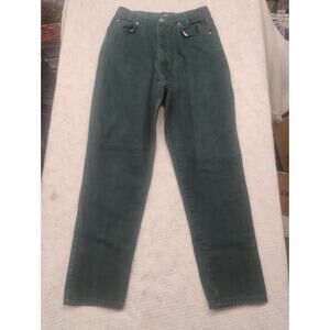 Vtg 90s SKOOZI Forest Green High Waisted Mom Jeans Made in USA Denim Women’s 11